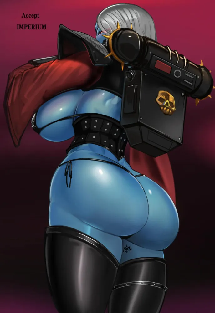 Emperor Of Mankind (warhammer 40000) by BADCOMPZERO. astra militarum, bikini, Emperor Of Mankind, faphammer, game art, imperium, nipple piercing, piercing, r63, swimsuit, tau, tau girl, warhammer 40000, wh crossover, wh other, wh r63