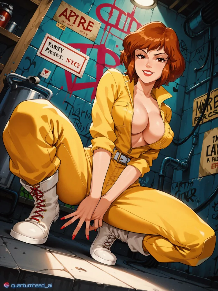 AI April O&#8217;neil (tmnt) by QuantumHeadAI. AI, April O'neil, neuralart, tmnt, tmnt ero