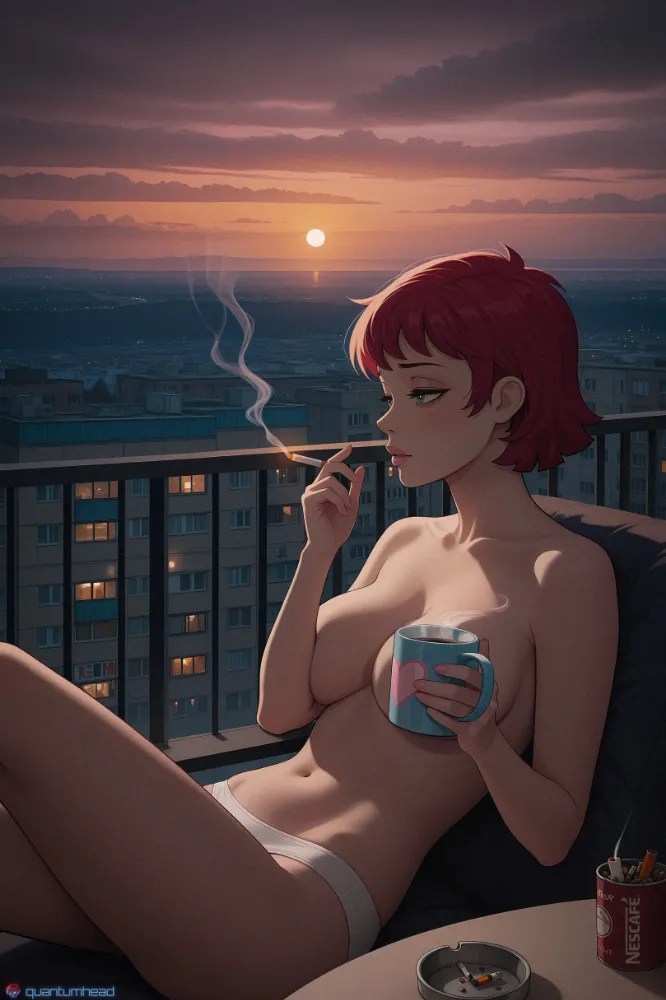 AI anime art by QuantumHeadAI. AI, neuralart