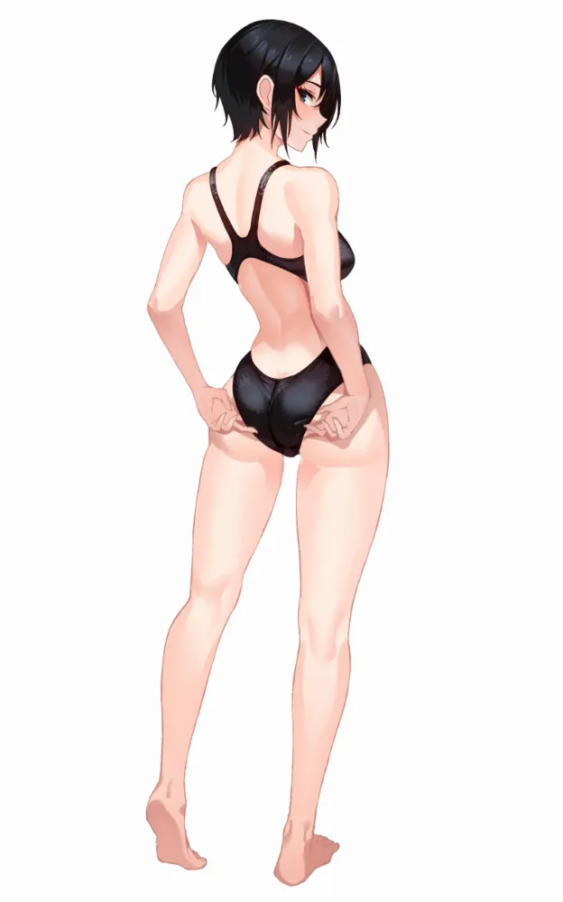 Anime art by volyz. Anime, Anime Ero, Anime Ero Swim, AO, oshiri, swimsuit