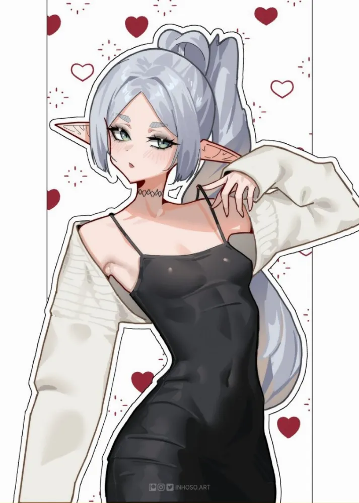 Frieren (sousou no frieren) by inhoso. Anime, elf, elf girl, fantasy, Frieren, sousou no frieren