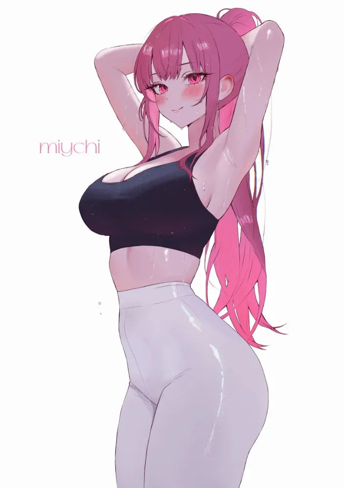 Mori Calliope (virtual youtuber) by Miychi. hololive, Mori Calliope, sport, sport girl, virtual youtuber, Virtual YouTuber Ero, vtuber