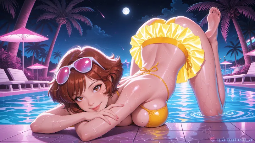 AI April O’neil (tmnt) by QuantumHeadAI. AI, April O'neil, bikini, neuralart, swimsuit, tmnt, tmnt ero