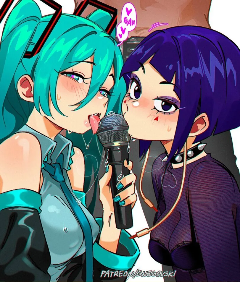 Kyoka Jiro, Hatsune Miku (Boku no Hero Academia) by Snegovski. Anime, Anime Ero, Boku no Hero Academia, crossover, Hatsune Miku, Kyoka Jiro, vocaloid, voice synthesizer