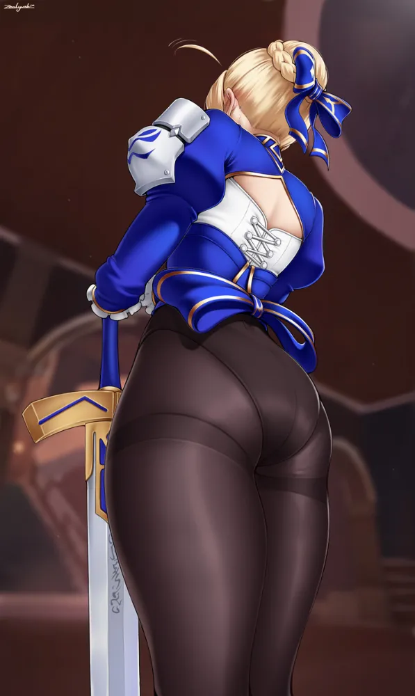 Saber (fate) by zealyush. Anime, Anime Ero, fate, fate/stay night, oshiri, Saber