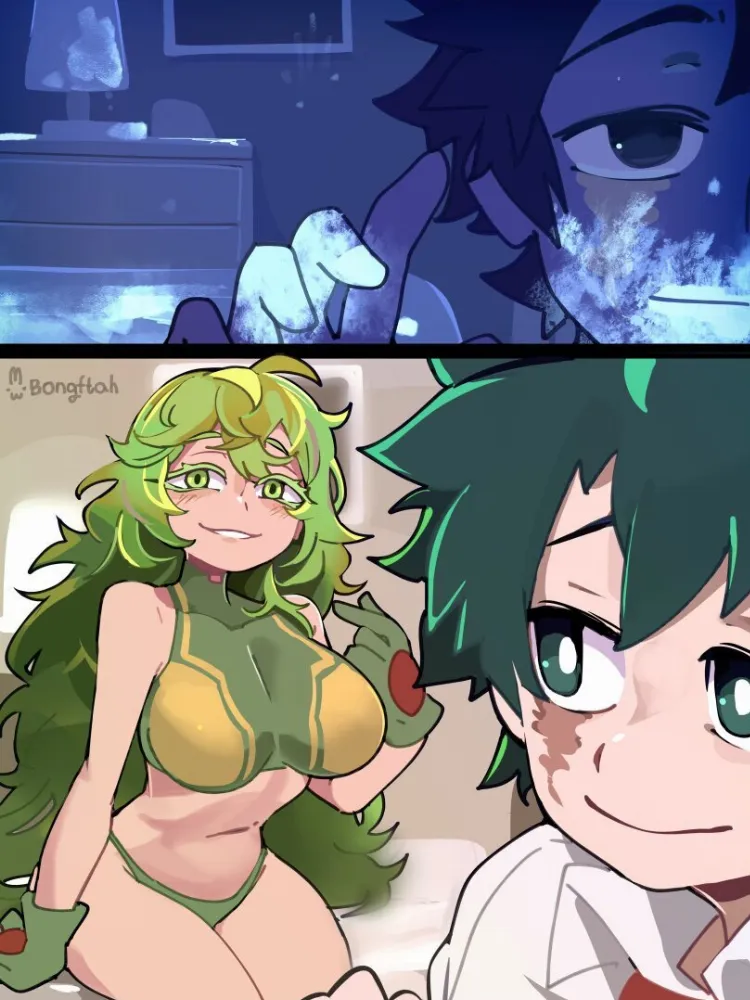 Midoriya Izuku, Toru Hagakure (Boku no Hero Academia) by BongF. Anime, Anime Ero, Anime Ero Pantsu, Boku no Hero Academia, Midoriya Izuku, Toru Hagakure