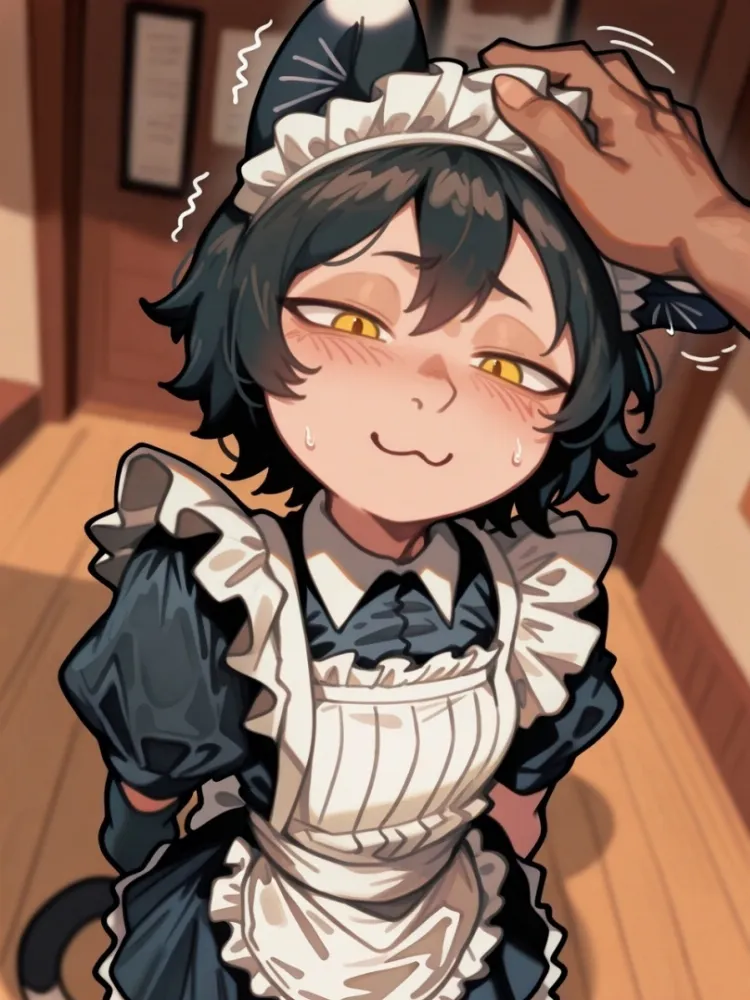 AI Izutsumi (dungeon meshi) by generatornaya. AI, Animal Ears, Anime, Anime Ears, cat girl, catgirl, dungeon meshi, housemaid, Izutsumi, maid, neko, nekomimi, neuralart