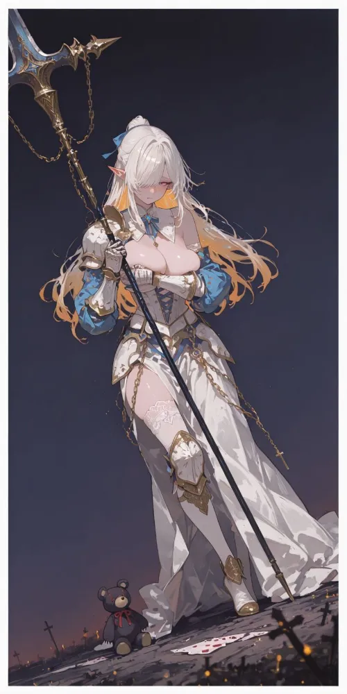 AI elf girl by yasshy. AI, elf, elf girl, fantasy, Fantasy art, Fantasy race, neuralart, warrior girl