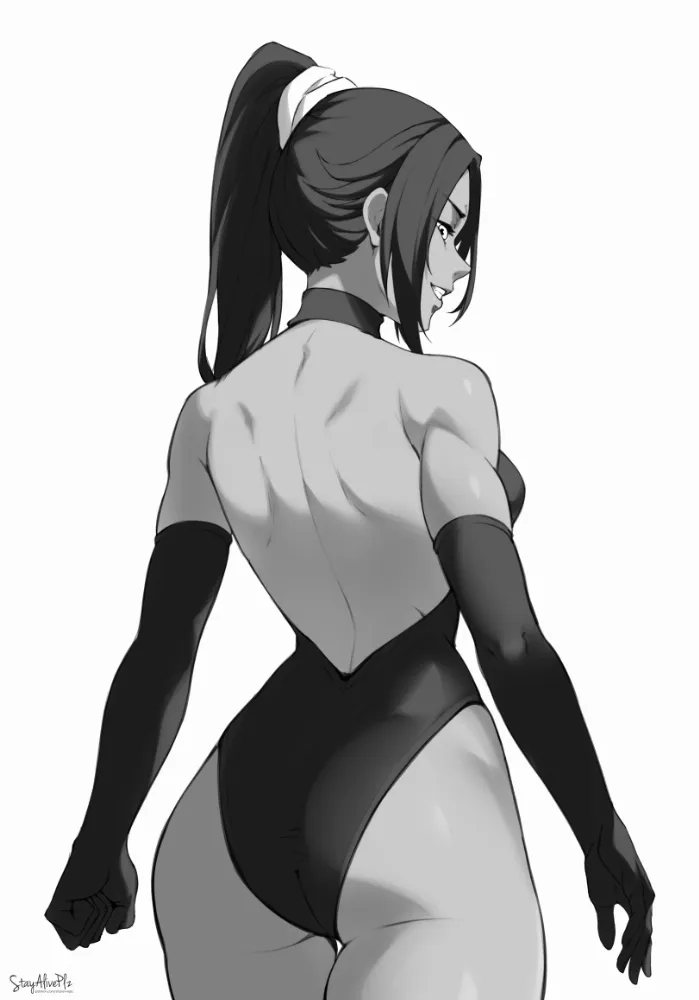 Shihouin Yoruichi (bleach) by StayAlivePlz. Anime, Anime Ero, bleach, monochrome, Shihouin Yoruichi