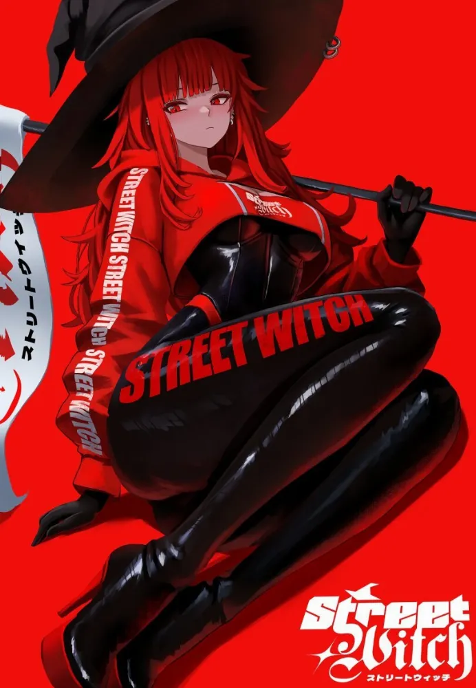 Witch girl by Yan Kodiac. rubber bodysuit, witch girl