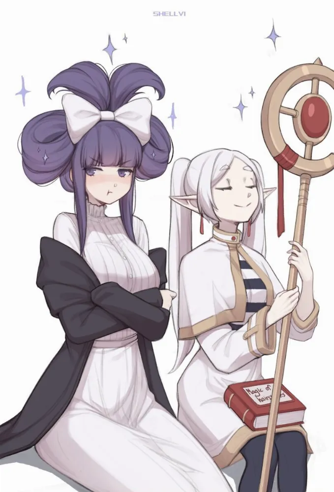 Fern, Frieren (sousou no frieren) by shellvi. Anime, elf, elf girl, fantasy, Fern, Frieren, sousou no frieren