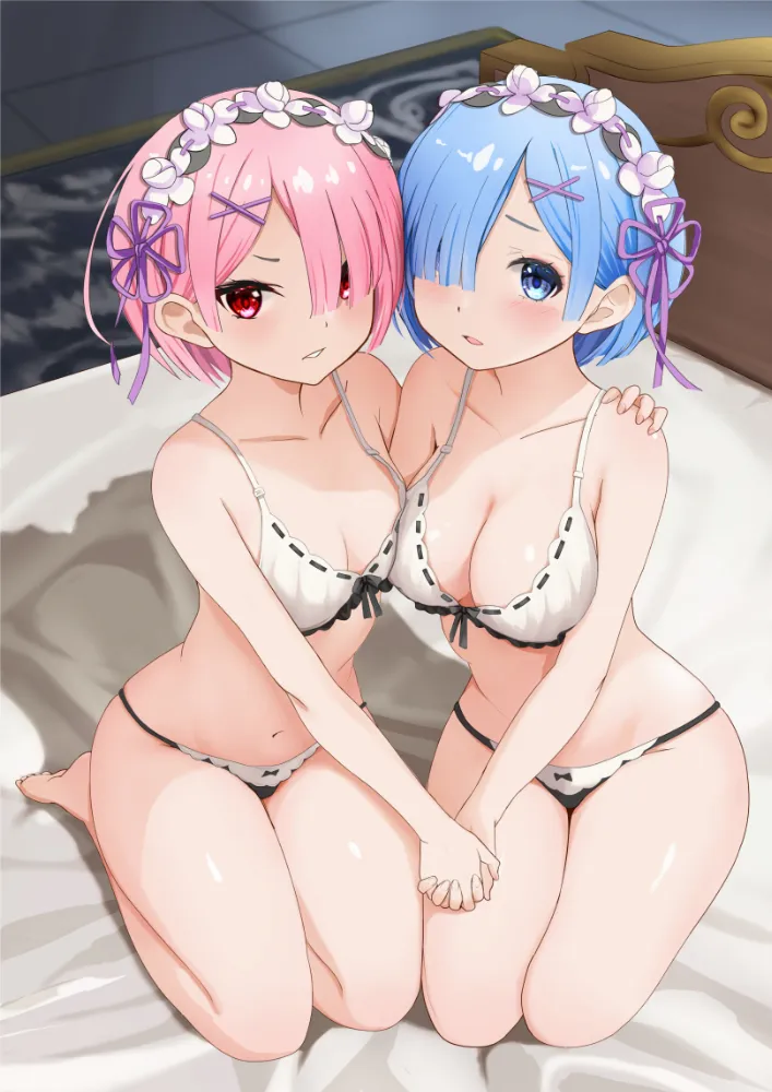Ram, Rem (re zero) by gibun. Anime, Anime Ero, Anime Ero Pantsu, Ram, re zero, Re Zero Kara Hajimeru Isekai Seikatsu, Rem, sozoshu