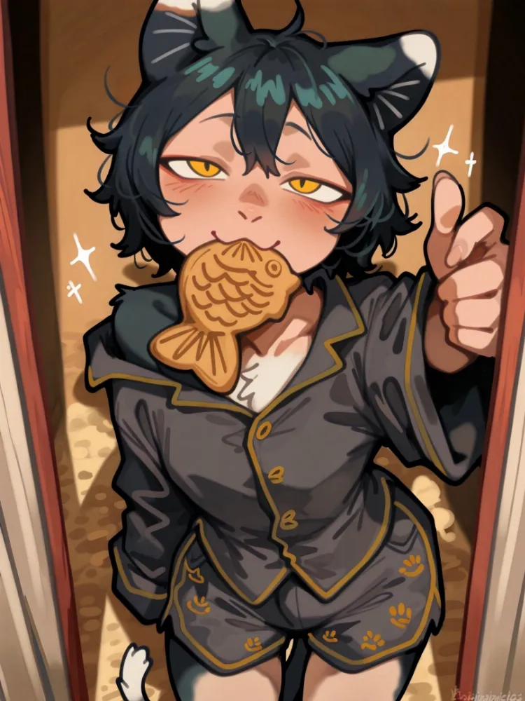 AI Izutsumi (dungeon meshi) by generatornaya. AI, Animal Ears, Anime, Anime Ears, cat girl, catgirl, dungeon meshi, Izutsumi, neko, nekomimi, neuralart