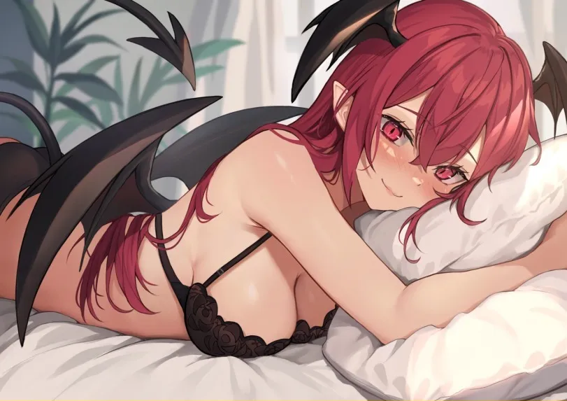 Koakuma (touhou project) by wowoguni. Anime, Anime Ero, Demon Girl, devil girl, Koakuma, monster girl, Oppai, touhou project