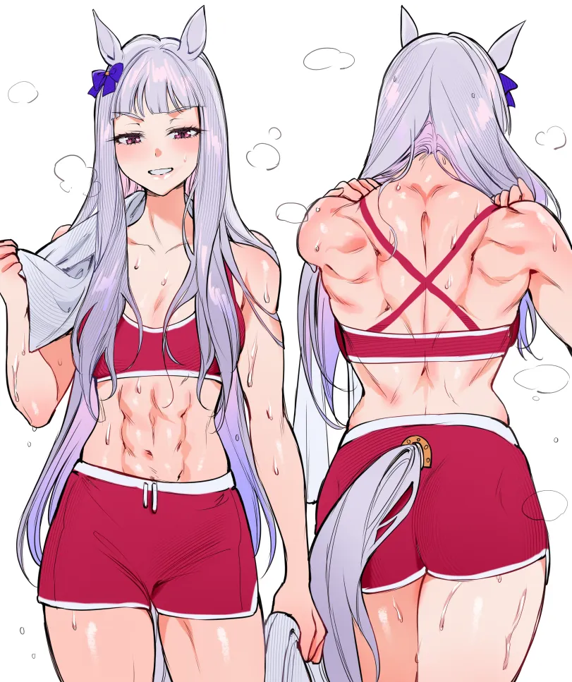 Gold Ship (Umamusume) by qiandaiyiyu. Animal Ears, Anime, Anime Ears, Anime Ero, Anime Ero Wet, anime mild ero, anime piped running shorts, Athletic Girl, female muscle art, Gold Ship, horse girl, oshiri, rectus abdominis (fm), umamimi, Umamusume