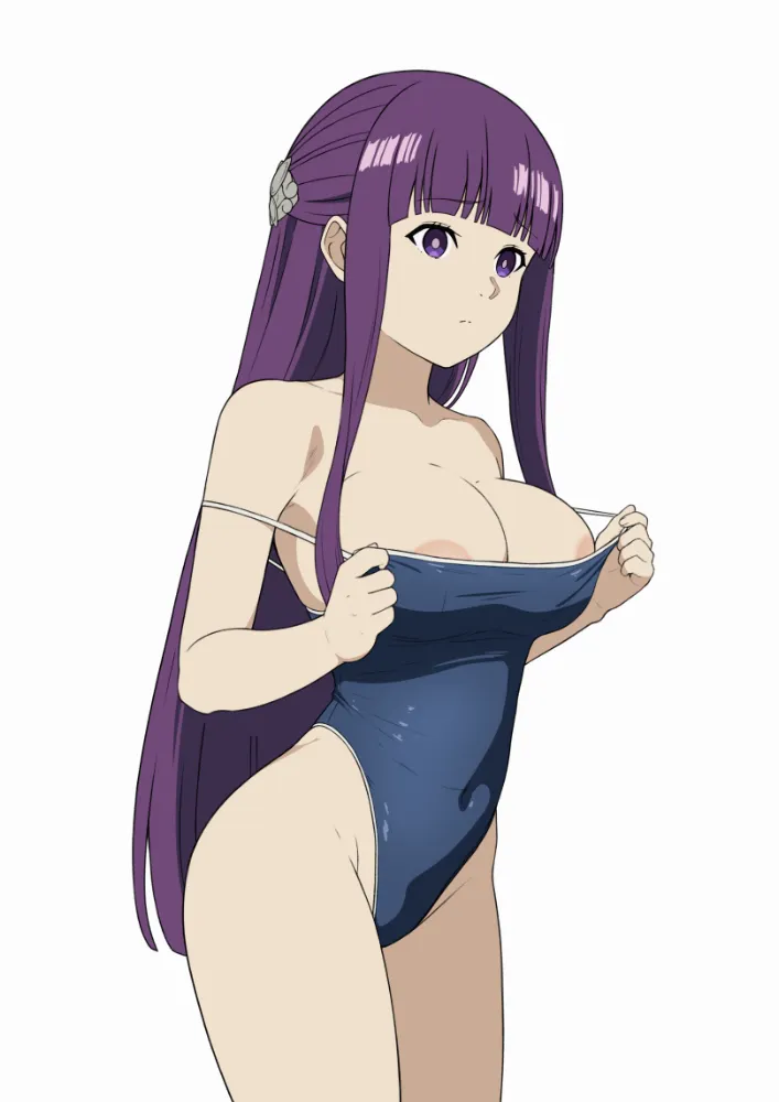 Fern (sousou no frieren) by Coro Fae. Anime, Anime Ero, Anime Ero Kyonyuu, Anime Ero Oppai, Anime Ero Swim, Fern, sousou no frieren, swimsuit