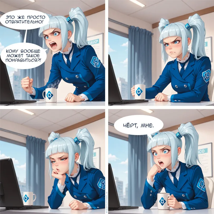 AI Rkn-chan by QuantumHeadAI. AI, neuralart, Rkn-chan