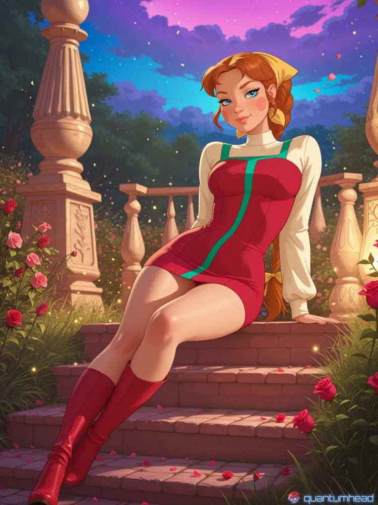 AI anime art by QuantumHeadAI. AI, cartoon, neuralart, Three Heroes