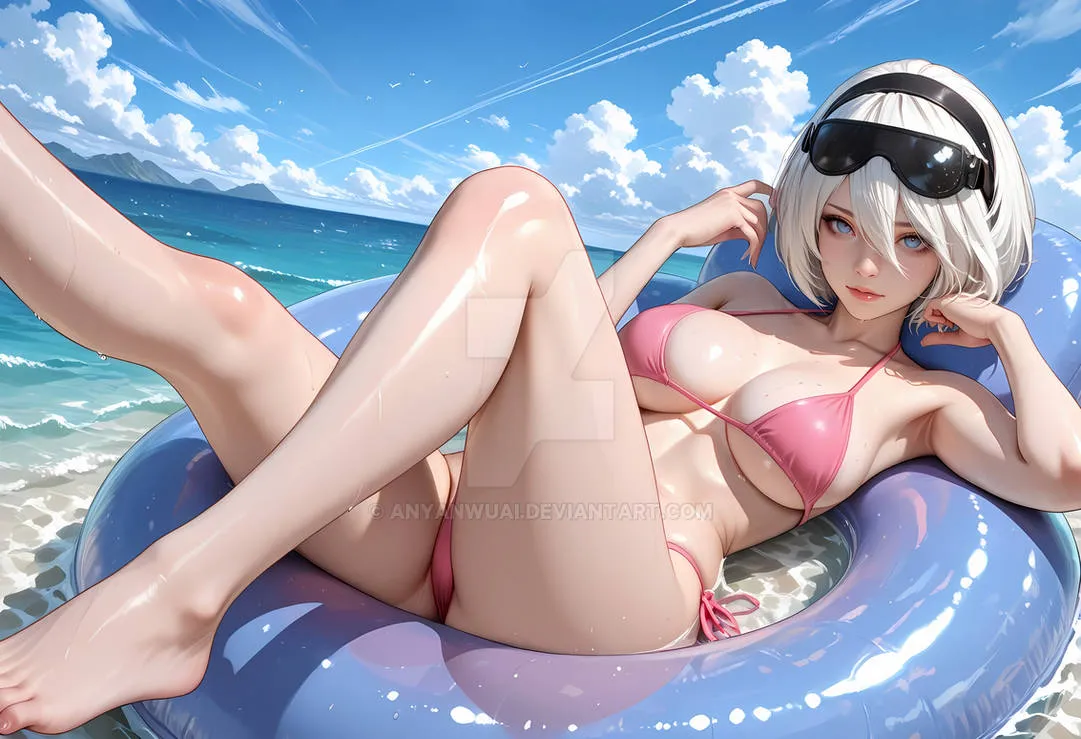 AI 2B (NieR Automata) by AnyanwuAI. 2B, adoptable, adoptadoptable, AI, AIart, Anime, animegirl, animegirls, beauty, bikini, characterdesign, characterillustration, cosplay, digitalart, digitalpainting, fanart, fantasy, fantasyart, fantasycharacter, fantasygirl, horror, neuralart, NieR Automata, nierautomata, portrait, scififantasy, sexy, swimsuit, videogamefanart, waifumaterial, wallpaper, warrior