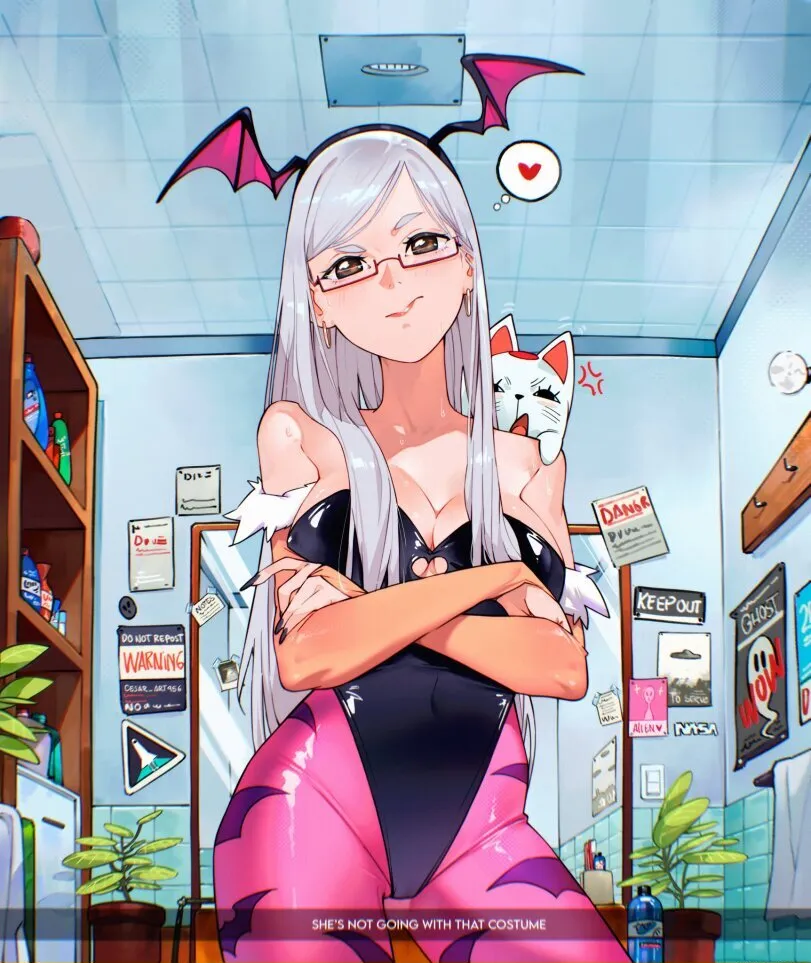 Turbo Granny, Ayase Seiko (dandadan) by cesar art456. Anime, Ayase Seiko, cosplay, crossdress, crossover, dandadan, darkstalkers, Morrigan Aensland, succubus, Turbo Granny