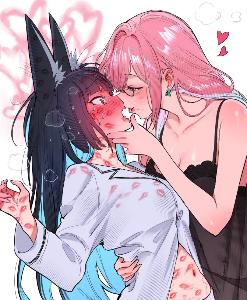 Hoshimi Miyabi, Tsukishiro Yanagi (zenless zone zero) by qiandaiyiyu. Animal Ears, Anime Ears, fox girl, foxgirl, Hoshimi Miyabi, Tsukishiro Yanagi, zenless zone zero, zenless zone zero ero, zzz