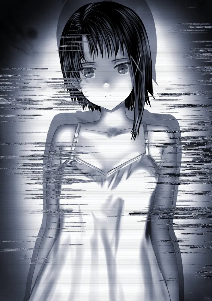 Lain Iwakura (serial experiments lain) by kein hasegawa. Anime, anime oldschool, Lain Iwakura, monochrome, serial experiments lain