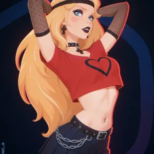 Preview of art: AI goth girl by QuantumHeadAI