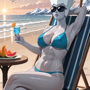 Preview of art: AI anime art (The Snow Queen) by QuantumHeadAI