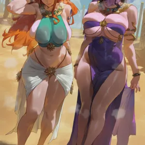 Preview of art: Nami, Niko Robin (One Piece) by shexyo