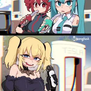 Preview of art: Kasane Teto, Hatsune Miku by BongF