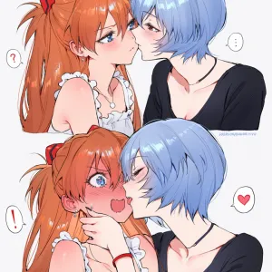 Preview of art: Ayanami Rei, souryuu asuka langley (Evangelion) by qiandaiyiyu