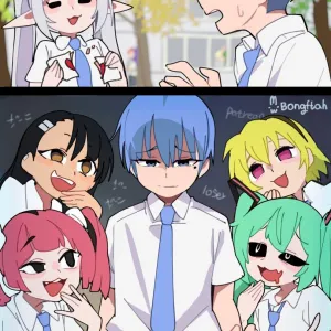 Preview of art: Frieren, Hatsune Miku, Himmel, Houjou Satoko, Nagatoro (higurashi no naku koro ni) by BongF
