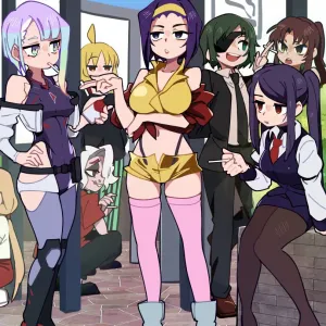 Preview of art: Faye Valentine, Futaba Anzu, Himeno, Ijichi Seika, Jill Valentine, Lucy, Revy, Zdrada by BongF