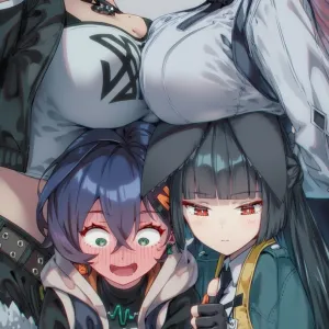Preview of art: AI Tsukishiro Yanagi, Nicole Demara, Belle, Hoshimi Miyabi (zenless zone zero) by RaaiCave
