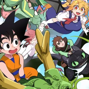 Preview of art: Hiccup, Kobayashi, Rayquaza, Shenron, Son Goku, Tooru, Toothless, Zinnia (dragon ball) by BongF