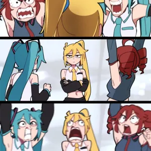 Preview of art: Kasane Teto, Hatsune Miku, Akita Neru by BongF