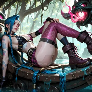 Preview of art: AI Jinx (league of legends) by AnyanwuAI
