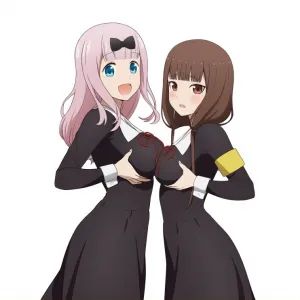 Preview of art: Fujiwara Chika, Iino Miko (kaguya-sama wa kokurasetai ~tensai-tachi no renai zunousen~) by Coro Fae