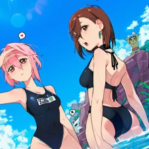 Preview of art: Shiratori Aira, Ayase Momo, Turbo Granny (dandadan) by cesar art456