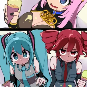 Preview of art: Kasane Teto, Hatsune Miku by BongF