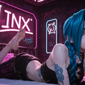 Preview of art: AI Jinx (league of legends) by QuantumHeadAI