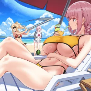 Preview of art: Artoria Pendragon, Florence Nightingale, Saber Of Red, Shielder, Tamamo No Mae (fate) by kook