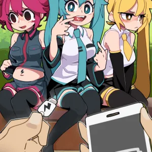 Preview of art: Akita Neru, Kasane Teto, Hatsune Miku by BongF