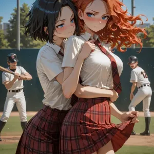 Preview of art: AI school girls by QuantumHeadAI