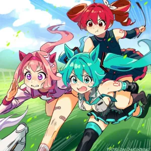 Preview of art: Gold Ship, Haru Urara, Hatsune Miku, Kasane Teto, Uma Musume (Umamusume) by Snegovski