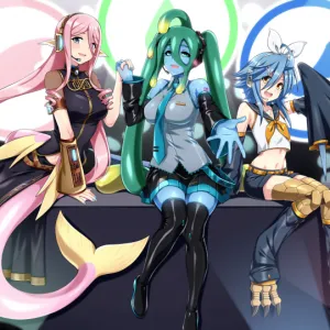 Preview of art: Meroune Lorelei, Papi, Suu (monster musume) by lindaroze