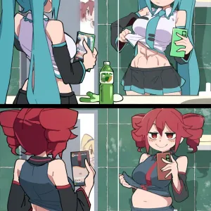 Preview of art: Akita Neru, Hatsune Miku, Kasane Teto by BongF