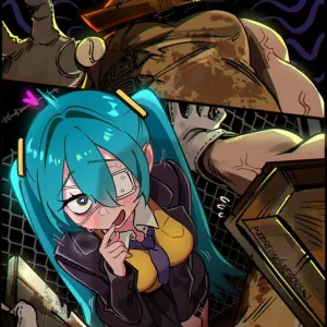 Preview of art: Hatsune Miku, Pyramid Head (silent hill) by Snegovski